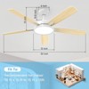 TALOYA 52 in. Ceiling Fan with Light and Remote, Reversible Quiet DC Motor and 5 Blades 3 CCT Light(White) - 2 of 4