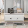 NicBex Shoe Rack Bench Shoe Storage Organizer Shutter-shaped Doors Removable Cushion Hidden Storage Space for Entryway Bedroom - 4 of 4