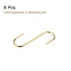 Unique Bargains Steel Extra Long Garden Bathroom Kitchen S Shape Hooks and Hangers 8 Pcs - 3 of 4