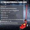 22 Ton Air Hydraulic Floor Jack – Low Profile (9"-17.7"), 4 Adapters, 46" Adjustable Handle – 44,000 lb Capacity for Heavy Vehicles - 2 of 4