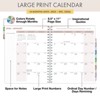 Essential PRO 2026 Daily, Weekly/Monthly Planner, 8.5"x11": 14 Months (Nov 2025-Dec 2026) Tabs,Notes Pages,Storage Pocket,Bookmark (Small Navy Floral) - 2 of 4