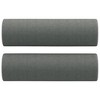 vidaXL Dark Gray Fabric 2-Seater Sofa with Throw Pillows and Metal Frame for Modern Living Room or Lounge - 4 of 4