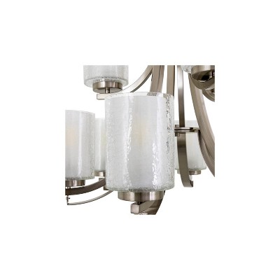 Modern Classic Satin Nickel Nine Light Chandelier