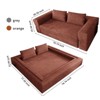 Sapphtopaz Convertible Couches for Living Room Upholstered Floor Sleeper Sofa Memory Foam Sofa Bed with 2 Pillows Sleeping Mattress for Bedroom - 2 of 4