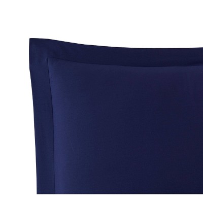 Navy Cotton Twin/Twin XL Duvet Cover Set with Pillow Sham