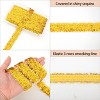 Alilang Elastic Sequin Trim, 1.2 Inch 3 Row Flat Glitter Paillette Sequin Ribbon, Metallic Stretch Sequin Strip Sewing DIY Craft, 5 Yards - 3 of 4
