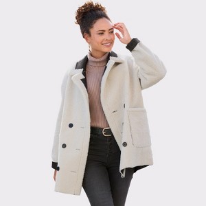 Women's Reversible Double Breasted Coat - LASCANA - 1 of 4
