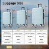 YONWAY 3 Piece Hardshell Luggage Sets, Aviation Certified Carry-on Suitcase, With Double Spinner Wheels, Handle Password Lock - 3 of 4