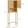 Coucheta Bamboo Bathroom Cabinet - Freestanding Over-The-Toilet Storage with Adjustable Shelf and Doors, Space-Saving Rack for Bathroom - 3 of 4
