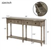 Solid Wooden Console Sofa Table, With 2 Drawers, Bottom Storage Shelves, Console Table, Easy Assembly, Farmhouse Console Sofa Table For Hallway - 2 of 4