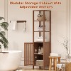 3-Piece Large TV Stand with Bookshelves for TVs Up to 70", Farmhouse Entertainment Center with Shelves, 70" Media Console Table for Living Room - 4 of 4