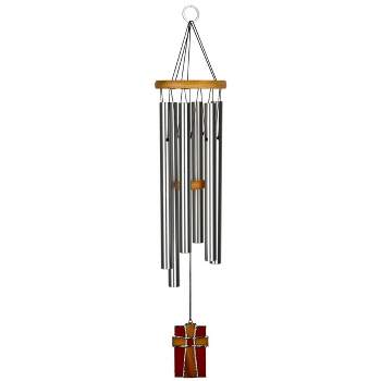 Woodstock Wind Chimes Signature Collection, Amazing Grace Chime, 28'' Stained Glass Wind Chime AGS