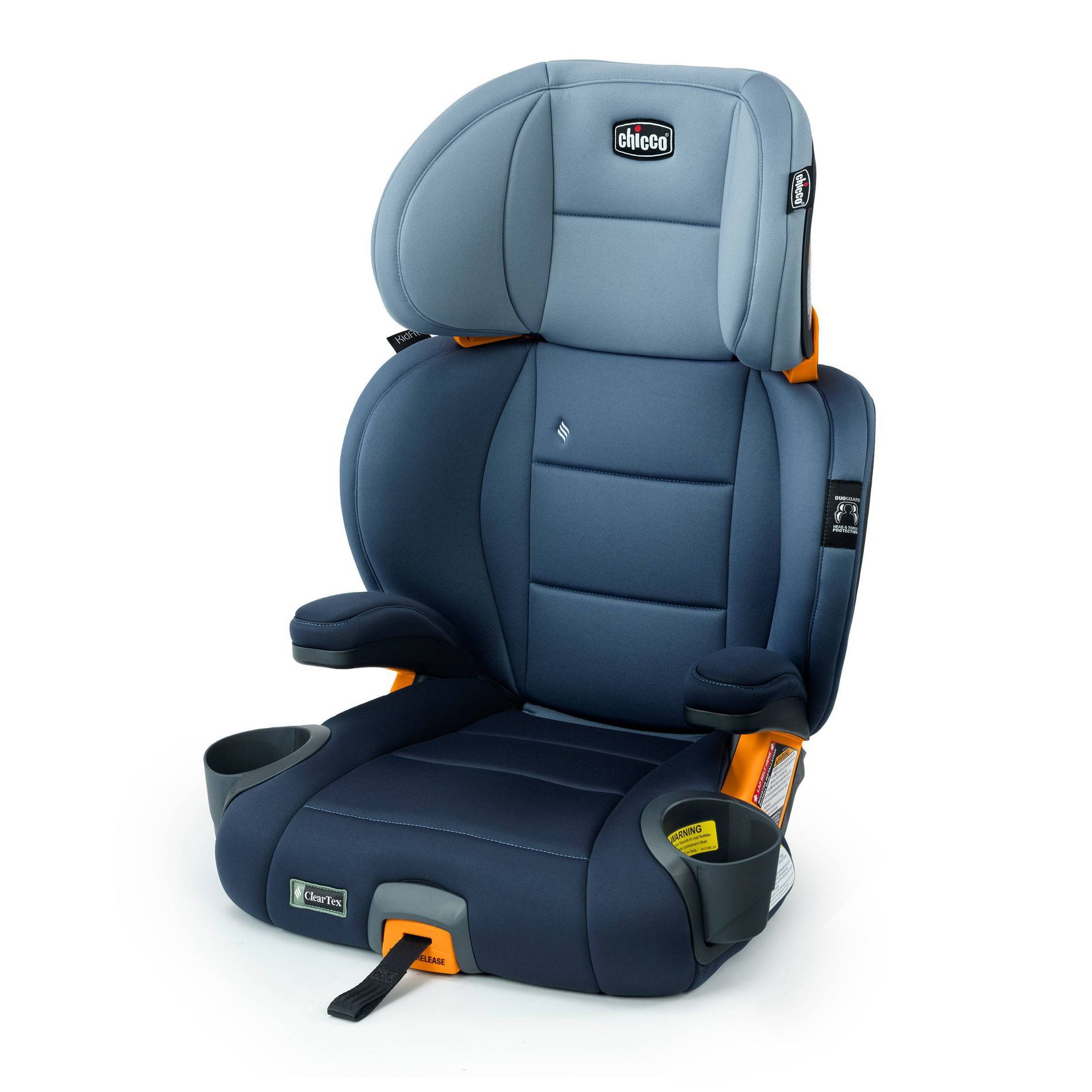 Chicco KidFit ClearTex Plus 2-in-1 Belt Positioning High Back Booster Car Seat - Reef