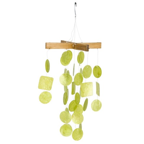 Woodstock Chimes Asli Arts® Collection, Mini Capiz Chime, 12'' Lime Green  Wind Chime C127 - image 1 of 4