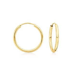 Ross-Simons Italian 1.5mm 14kt Yellow Gold Endless Hoop Earrings - 1 of 3