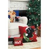 C&F Home 18" x 18" Lab & Christmas Lights Hooked Throw Pillow - 4 of 4