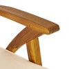 DSVIMOY Counter and Bar Stool Acacia Wood Barstools with Cushions Footrests and Armrests for Outdoor Use, Brown, 48.75"*26.75"*11.25" - 4 of 4