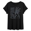 Women's - Marvel - Captain America Monochrome Oversized Graphic T-Shirt - 2 of 4