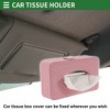 Unique Bargains Universal Car Tissue Holder Tissues Box Cover Car Backseat Extra Large Tissue Organization Faux Leather Pink - 2 of 4