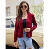 Womens Cardigan Lace Trim V Neck Long Sleeve Knit Cardigan Sweater Tops - 2 of 4