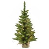 Perfect Holiday 3' Prelit Tabletop Christmas Tree with Burlap Base - 2 of 4