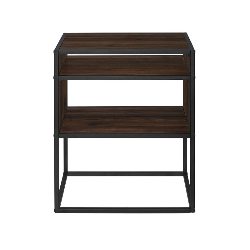 Modern Wood and Metal Side Table with Open Storage - Saracina Home, 4 of 10