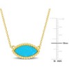 EVERLY JEWELRY | Yellow Plated Silver Gemstone Necklace with Chain – Multiple Stone color Options - 4 of 4