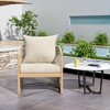 TiramisuBest Modern Gray Curved Aluminum Lounge Chair with Rope-Weave Design,Cushioned Comfort for Outdoor Living - 2 of 4