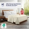 300 Thread Count 100% Organic Bamboo Viscose Flat Sheet Only, Extra Wide, Cooling & Breathable, Double Stitching, Bedding Sheet - 3 of 4