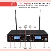 Pyle UHF Wireless Microphone System - Dual Body-Pack Transmitters, Headset & Lavalier Mics, LCD Display, Rack Mountable (PDWM3365.7) - 3 of 4