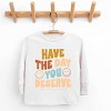 The Juniper Shop SmileyWorld Have The Day You Deserve Groovy Youth Long Sleeve Tee - 2 of 4