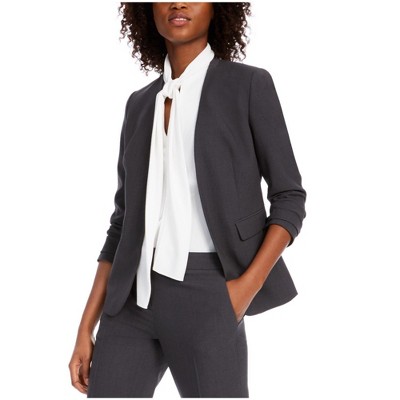 bar III Womens Collarless Open Front Blazer Jacket