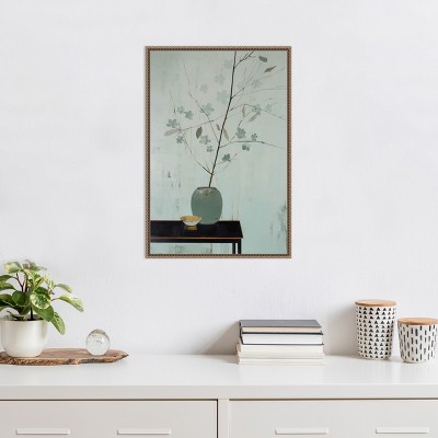 Amanti Art Branch in Vase by Treechild Canvas Wall Art Print Framed 16 x 23-in.