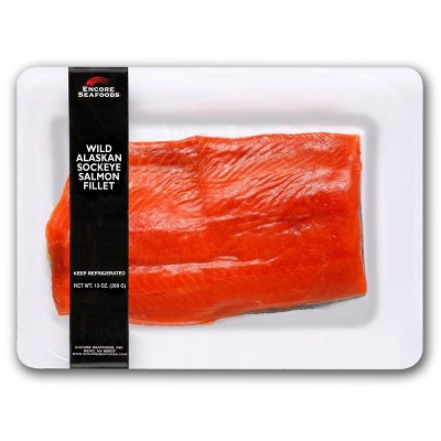 Encore Seafoods Wild Alaskan Sockeye Salmon Fillet - 13oz