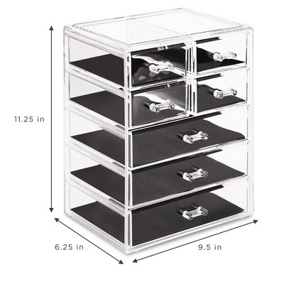 Clear Acrylic 7-Drawer Cosmetic and Jewelry Organizer