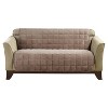 Deluxe Pet Armless Loveseat Furniture Cover Sable - Sure Fit: Polyester Faux Suede, Indoor Slipcover, Tailored Fit - 3 of 3