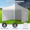 10 x 10 Pop Up Canopy Tent, Heavy Duty Outdoor Canopy with 3 Removable Sidewalls Wheeled Carry Bag, Stakes and Nails - 3 of 4