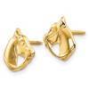 Black Bow Jewelry Kids Horse Head Screw Back Post Earrings in 14k Yellow Gold - 2 of 4