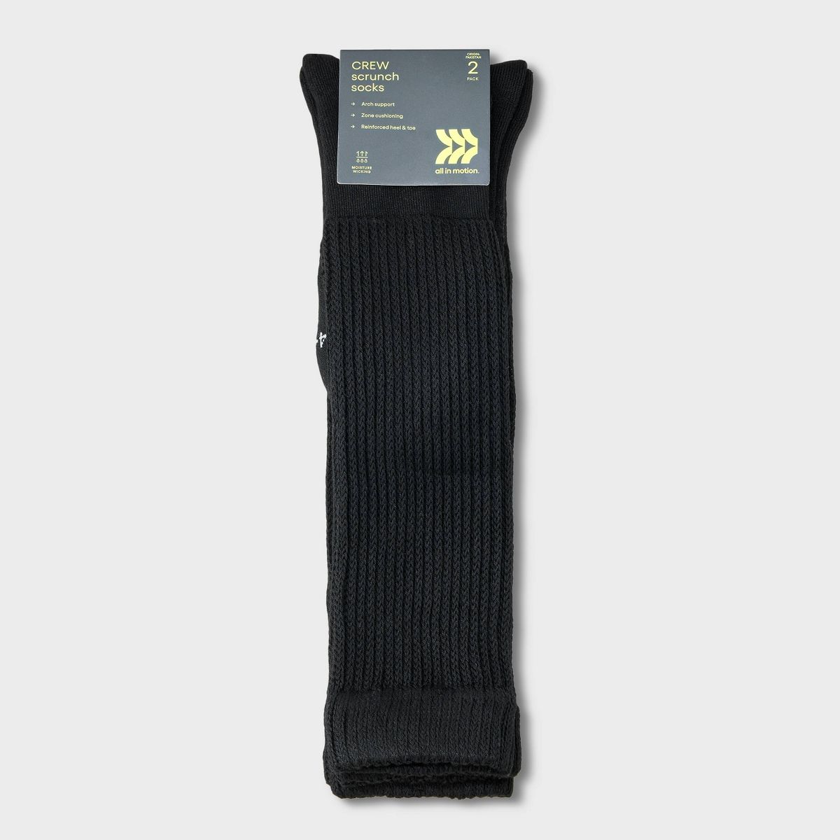 Women's Cushioned Scrunch 2pk Athletic Crew Socks - All In Motion™ 4-10 - thumbnail 3