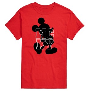 Men's - Disney - Mickey Logo Silhouette Short Sleeve Graphic T-Shirt - 1 of 4