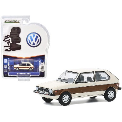 1977 Volkswagen Rabbit Cream with Woody Graphics "Club Vee V-Dub" Series 11 1/64 Diecast Model Car by Greenlight