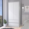 NicBex Armoire Wardrobe Closet Storage Cabinet with Doors & Drawers for Bedroom - 2 of 4