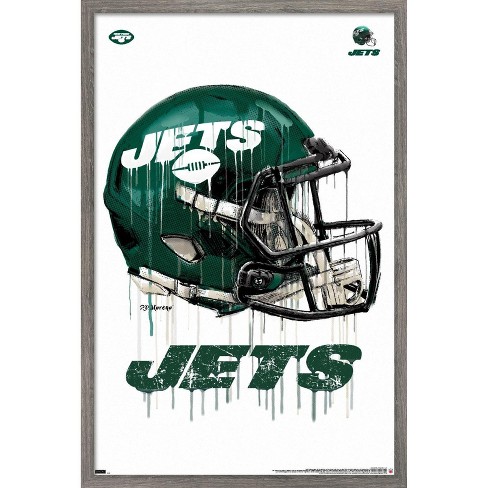 Trends International NFL New York Jets - End Zone 17 Wall Poster, 22.375 x  34, Barnwood Framed Version