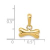 Black Bow Jewelry 14k Yellow Gold Small 3D Polished Dog Bone Pendant - 4 of 4