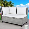 5-Piece Outdoor Rattan Sectional Sofa Set with Extendable Side Tables, Dining Table & Washable Cushions – Seats 7, Durable & Comfortable - 4 of 4