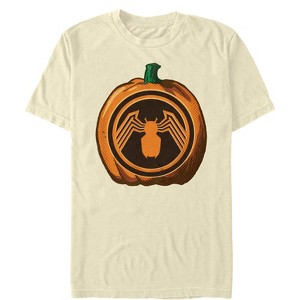 Men's Marvel Halloween Venom Logo Pumpkin T-Shirt - 1 of 3