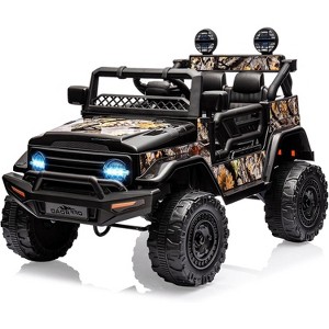 12V Kids Ride-On Car Truck with Remote Control, Battery Powered Electric Vehicle for Toddlers Ages 1-3, Spring Suspension, LED Lights, Music - 1 of 4