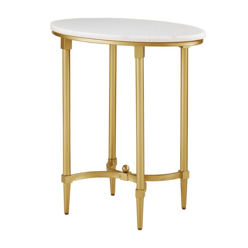 Bordeaux End Table White/Gold, 1 of 11