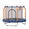 55-inch Trampoline for Kids Indoor & Outdoor Small Toddler Trampoline with Basketball Hoop - 2 of 4