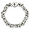Black Bow Jewelry Men's Stainless Steel and Black Rubber Cross 8.5 Inch Bracelet - 3 of 4